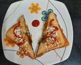 A picture of step 5 of Aloo toast sandwich.