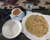 A picture of step 7 of Egg and Tomato 🍅 Paratha 👌.