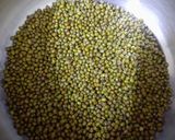 A picture of step 1 of Green gram sundal.