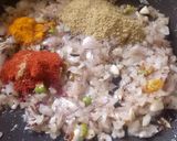 A picture of step 5 of Arbi masala.