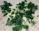A picture of step 3 of Chicken Porridge (oats).
