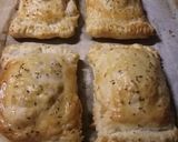 A picture of step 3 of Smoked salmon and sun-dried tomato Wellington.