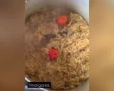 A picture of step 3 of Arabian (beetroot & carrot) rice.