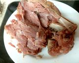A picture of step 2 of Ham on the Bone Boiled with Cabbage. 😙.