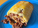 Rollo de patata relleno de carne