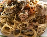 Foto del paso 4 de la receta: Spaghetti con mariscos en salsa blanca 🍝 🦐