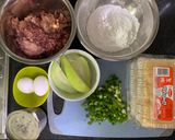 A picture of step 1 of Meat Stuffed Tofus - Tahu isi daging.