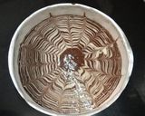 A picture of step 5 of Eggless zebra cake.