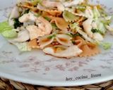Foto del paso 9 de la receta: Ensalada de pasta y pollo con vinagreta de soja