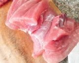 Hình bước làm 1 của món Chà bông heo (siêu tơi bằng máy nhồi bột)