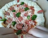 Foto langkah ke 9 dari resep Pizza Teflon *tanpa telur.