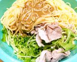 A picture of step 3 of Chilled Pork Shabu-Shabu and Mizuna Cold Pasta.