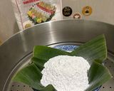 Foto langkah ke 1 dari resep Kue Putu Pandan (Cetakan daun pisang).