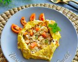 Foto langkah ke 5 dari resep Omurice (nasgor selimut omelet).