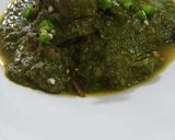 A picture of step 8 of Palak Gosht.