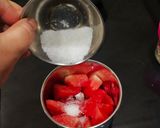 A picture of step 2 of Watermelon Rose Milkshake.