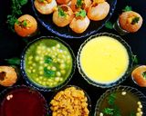 A picture of step 12 of Golgappa with 4 Flavorful Waters.