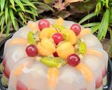 Foto langkah ke 6 dari resep PUDING BUAH SEGAR 🥝🍇🍒🍊.