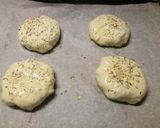 A picture of step 2 of Ham and cheese pie (veggie option if you want).