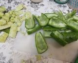 A picture of step 3 of Snake gourd poriyal fry.
