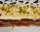 Foto del paso 11 de la receta: Pastel Frío de Salmón, Pimientos de Piquillo y Huevo Mimosa