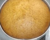 A picture of step 4 of Eggless Whole wheat Vanilla cake with white chocolate ganache.