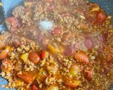 A picture of step 3 of Keto Nam Prik Ong with Pork.