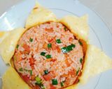 Hình bước làm 3 của món Cơm gói bông sen