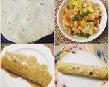 A picture of step 7 of Vegetarian Enchiladas with buttermilk sauce.