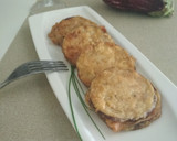 Foto del paso 3 de la receta: Discos de berenjena con jamón y queso