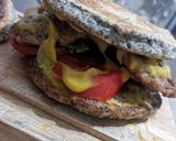 Foto del paso 1 de la receta: Panes de linaza para sándwich sin horno