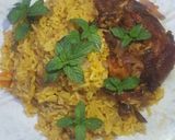 A picture of step 9 of Fried rice with peppered chicken.