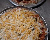 A picture of step 6 of A Real Meat-lovers Pizza and Cheesy Pizza.