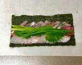 A picture of step 3 of Japanese Sashimi Roll.