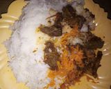 A picture of step 3 of Rice and mbuzi stew #weeklyjikonichallenge.