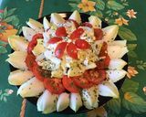 Une image de l'étape 9 de Salade de jeunes endives aux tomates, feta grecque et persil (sauce au miel et cidre).