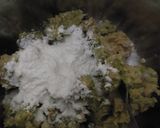A picture of step 8 of Palak bytes with cheese falafal.