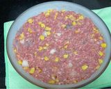 低脂馬蹄粟米蒸肉餅的食譜步驟4照片