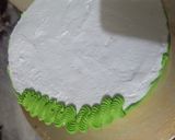 A picture of step 13 of Cricket 🏏 theme cake.
