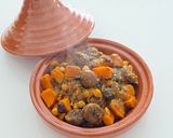 Une image de l'étape 3 de Tajine de potimarron, châtaignes, pois chiches.