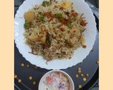 A picture of step 5 of Chicken masoor pulao.