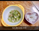 Hình bước làm 7 của món Ếch xào mướp, lá lốt cho bé ăn dặm