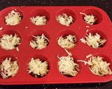 A picture of step 5 of Ham and Cheese Crustless Mini Quiches.
