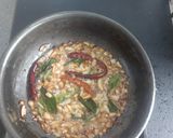 A picture of step 3 of Kathiyawadi kadhi.