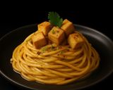 Foto del passaggio 7 della ricetta Spaghetti in crema di cocco con arachidi e curry
