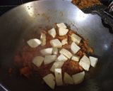 A picture of step 4 of ChhenaTarkary (Curry).