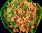 A picture of step 7 of South Indian style egg rice.