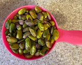 A picture of step 1 of Badam pista barfi (almond and pistachio fudge.