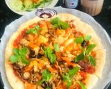 Hình bước làm 8 của món Pizza đế mỏng kiểu Florence (vị nấm)