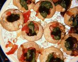 A picture of step 3 of Dahi puri chat.